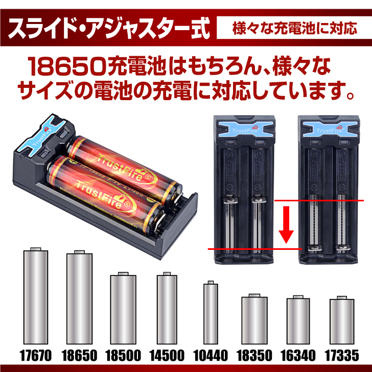18650バッテリー 充電器