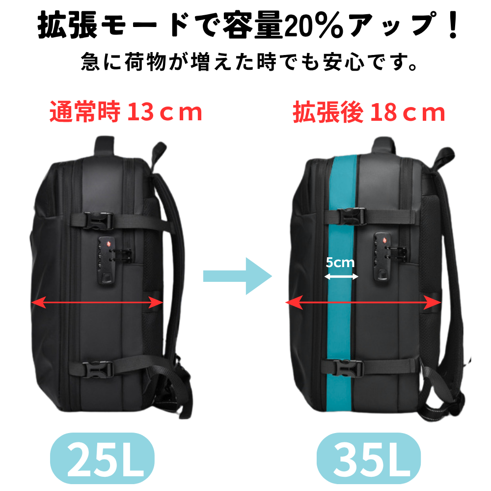 真空圧縮リュック