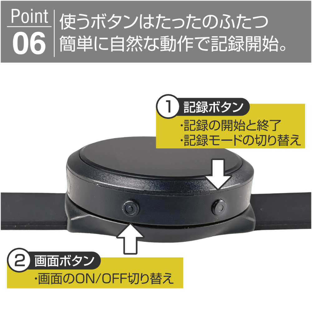 スマートウォッチ型ビデオカメラ「Angle360」（アングル360）