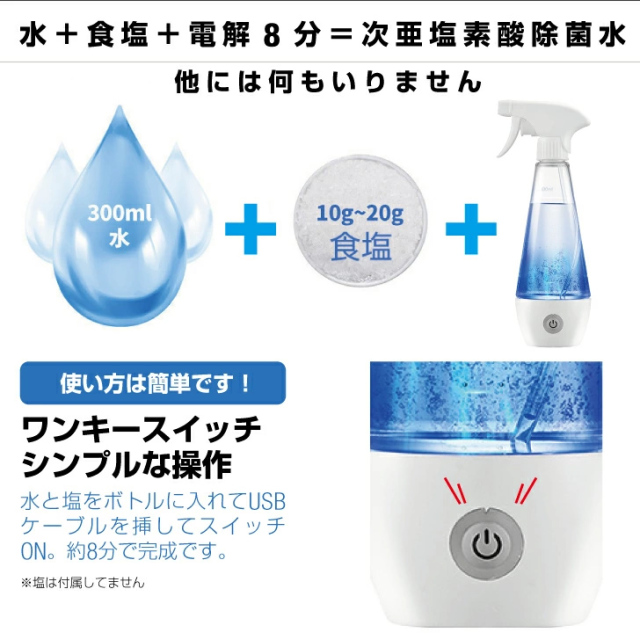 次亜塩素酸除菌水生成器 除菌液 次亜塩素酸ナトリウム生成器