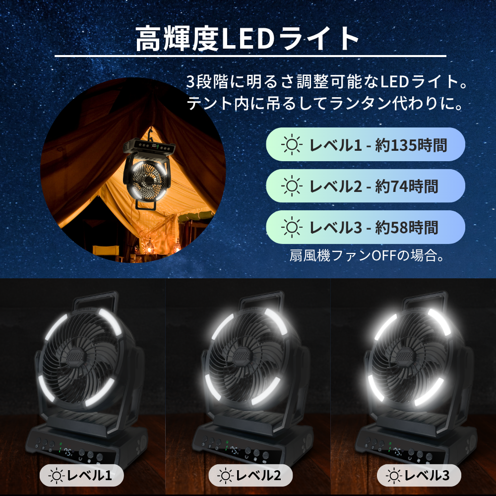 アウトドア扇風機