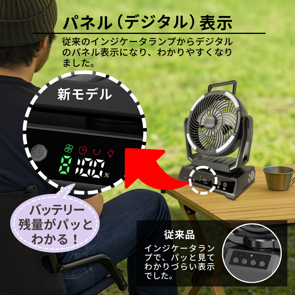 アウトドア扇風機